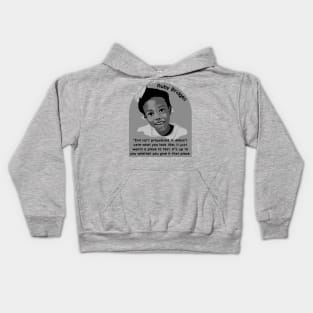 Ruby Bridges Portrait and Quote Kids Hoodie